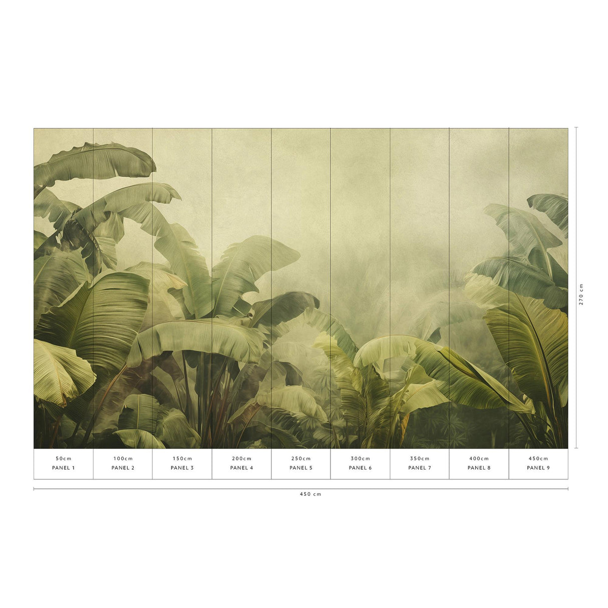 Veer Decor Jungle Veil Green Wall Mural