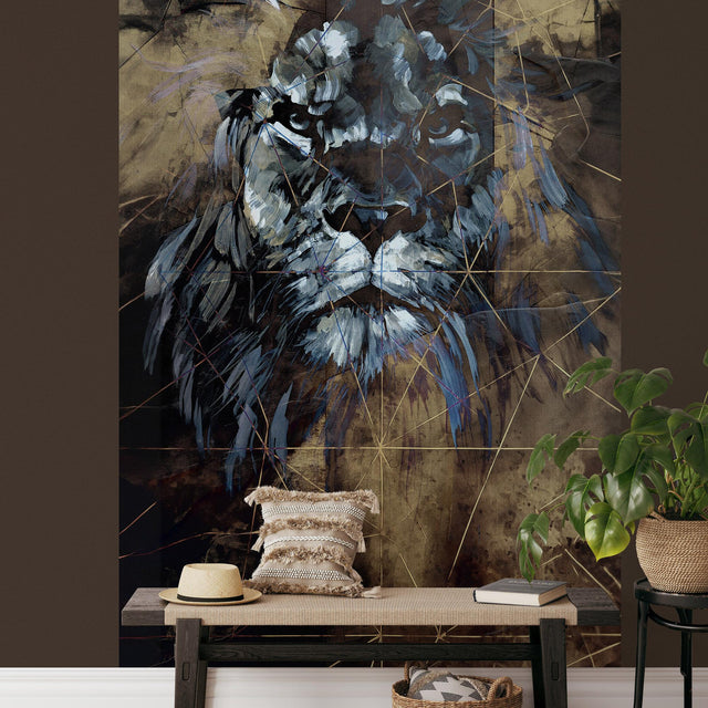Veer Decor Roar Wallpaper Gold Wall Mural