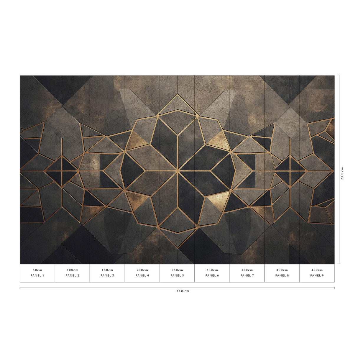 Veer Decor Gilded Star Gold Wall Mural