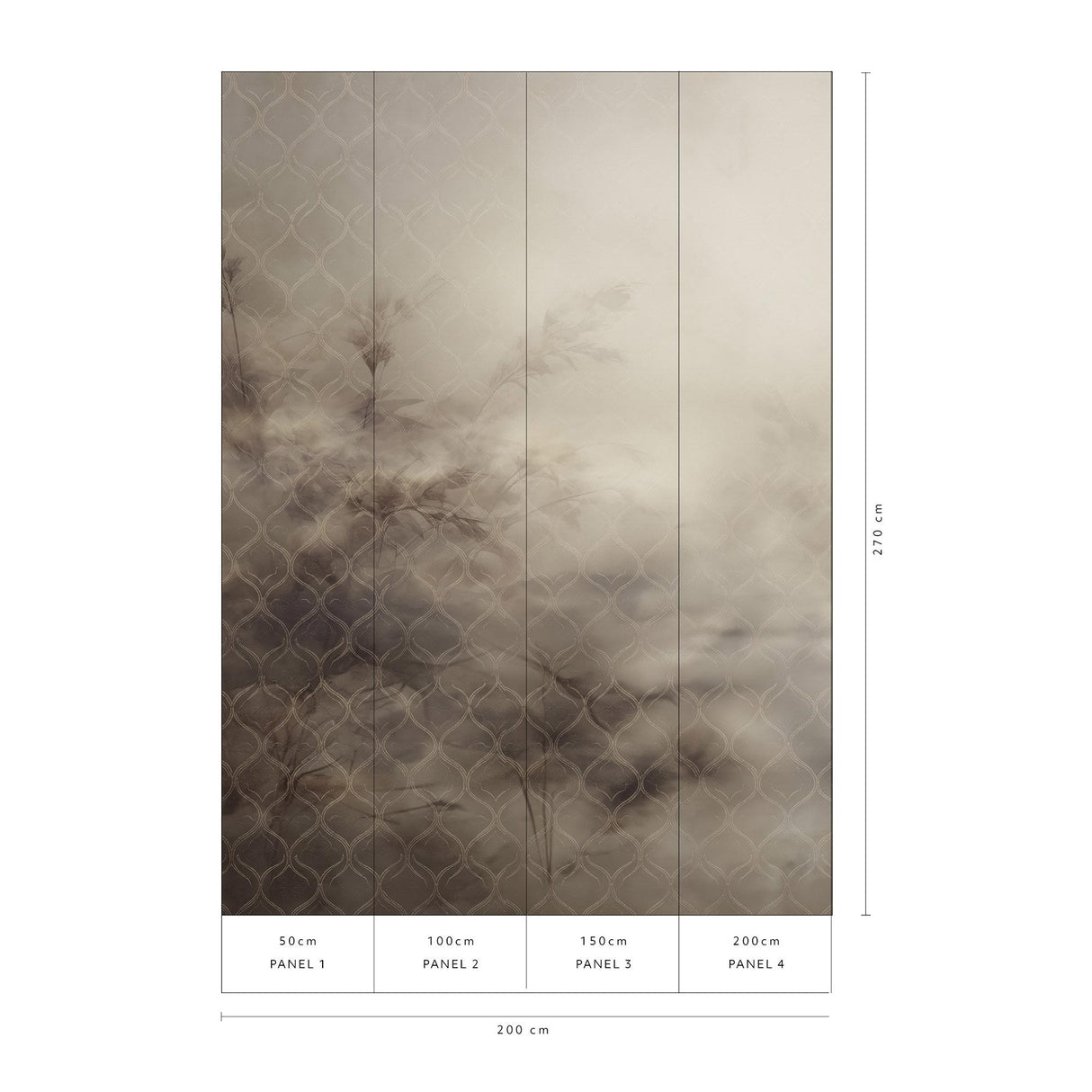 Veer Decor Mystic Garden Grey Wall Mural