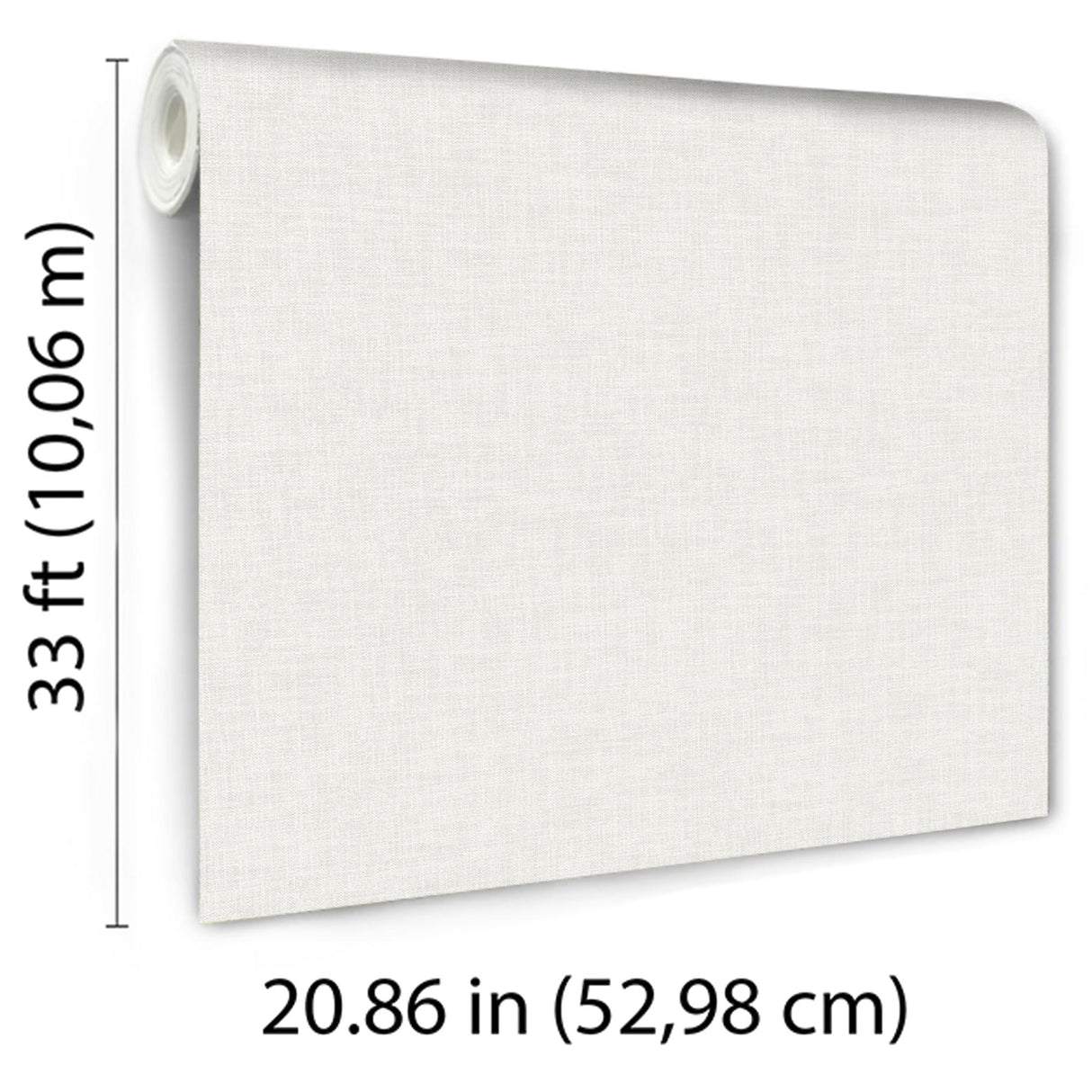 Veer Decor Antibes Linen Weave Texture White Wallpaper