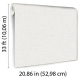 Veer Decor Antibes Linen Weave Texture White Wallpaper