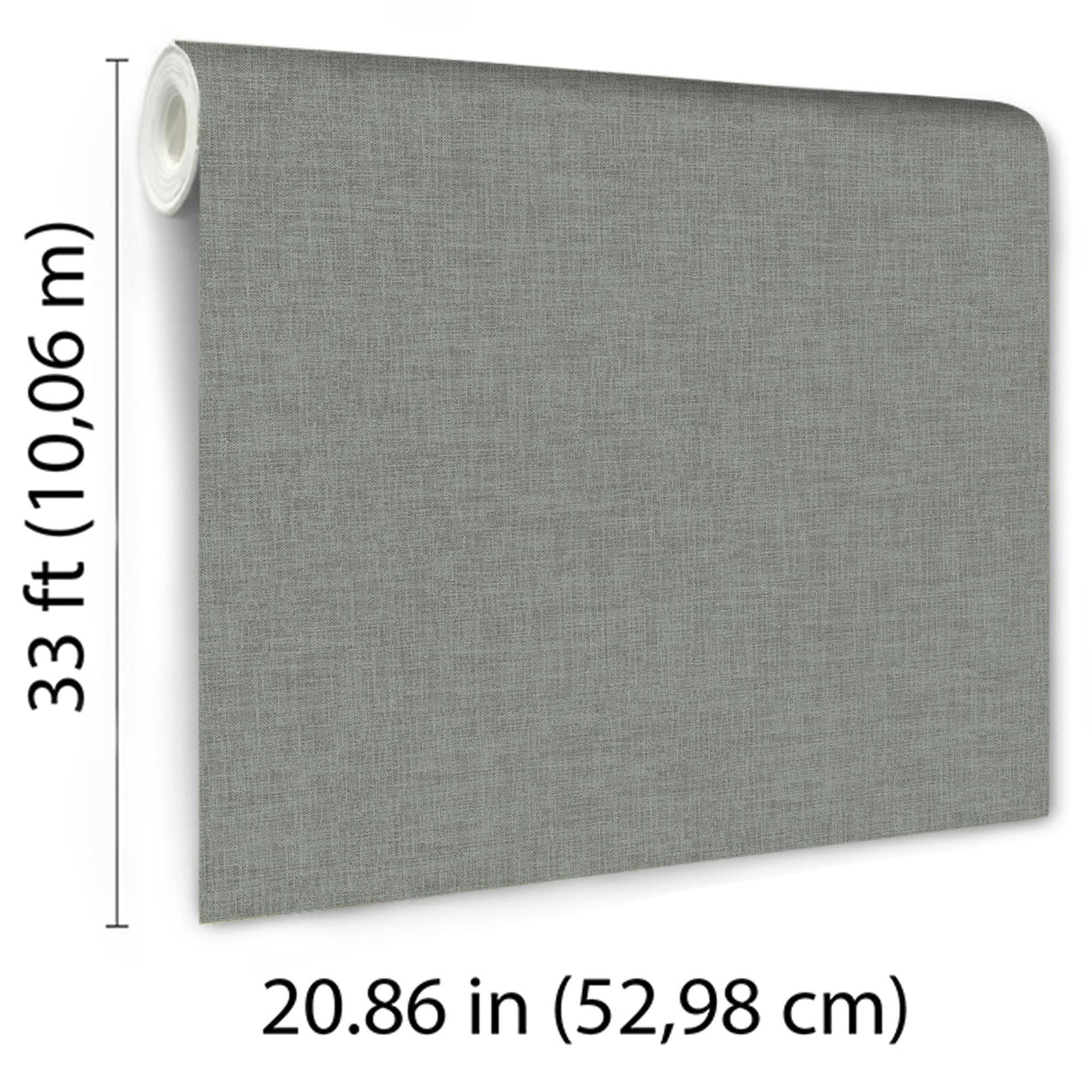 Veer Decor Antibes Linen Weave Texture Green Wallpaper