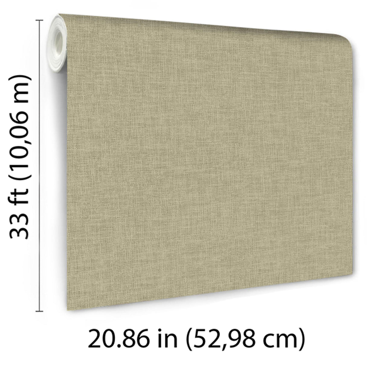 Veer Decor Antibes Linen Weave Texture Sage Wallpaper
