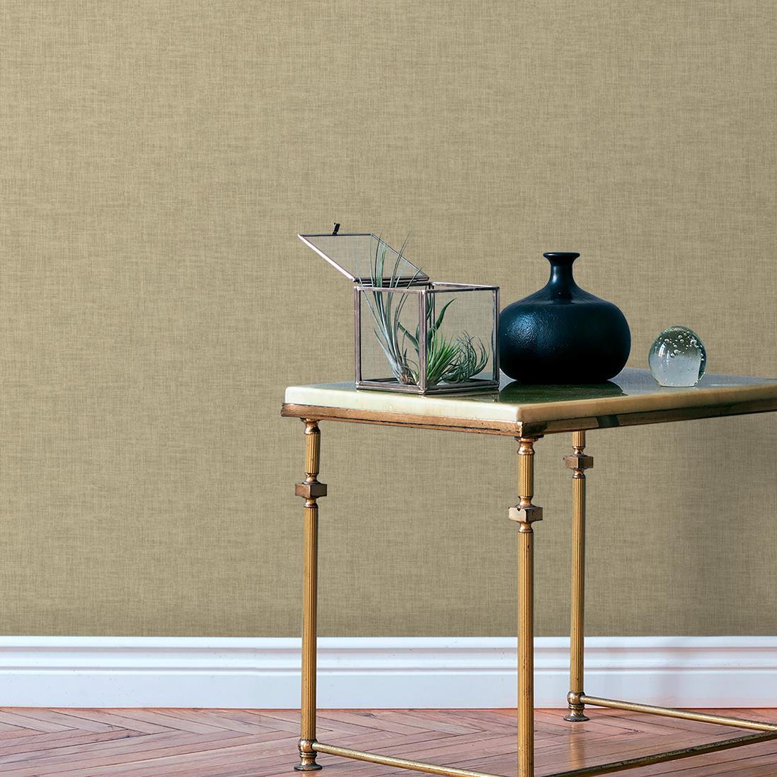 Veer Decor Antibes Linen Weave Texture Sage Wallpaper