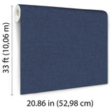 Veer Decor Antibes Linen Weave Texture Navy Wallpaper