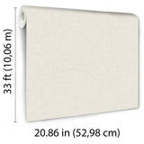 Veer Decor Antibes Linen Weave Texture Cream Wallpaper