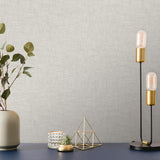Veer Decor Antibes Linen Weave Texture Beige Wallpaper