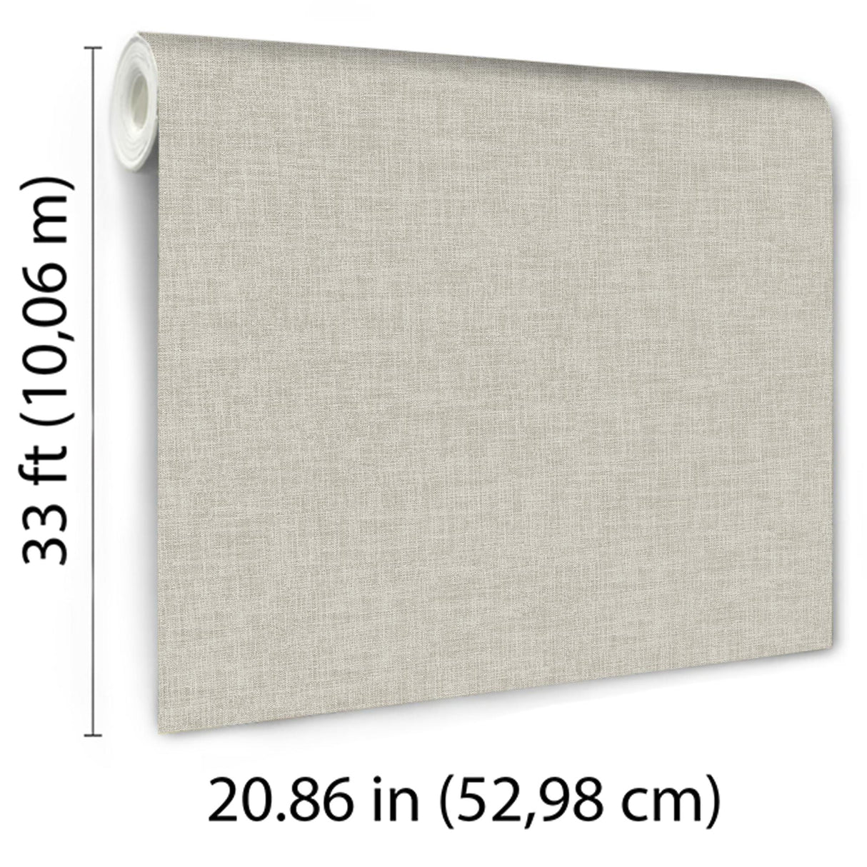 Veer Decor Antibes Linen Weave Texture Taupe Wallpaper