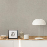 Veer Decor Antibes Linen Weave Texture Taupe Wallpaper