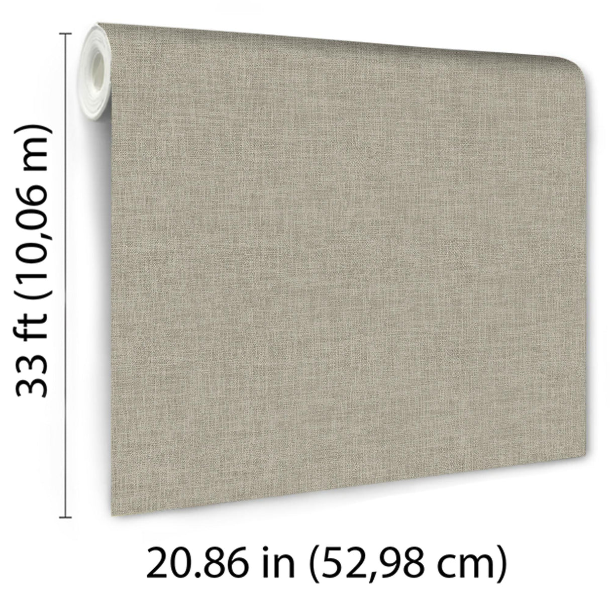 Veer Decor Antibes Linen Weave Texture Sepia Wallpaper
