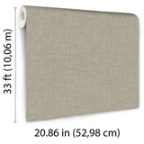 Veer Decor Antibes Linen Weave Texture Sepia Wallpaper