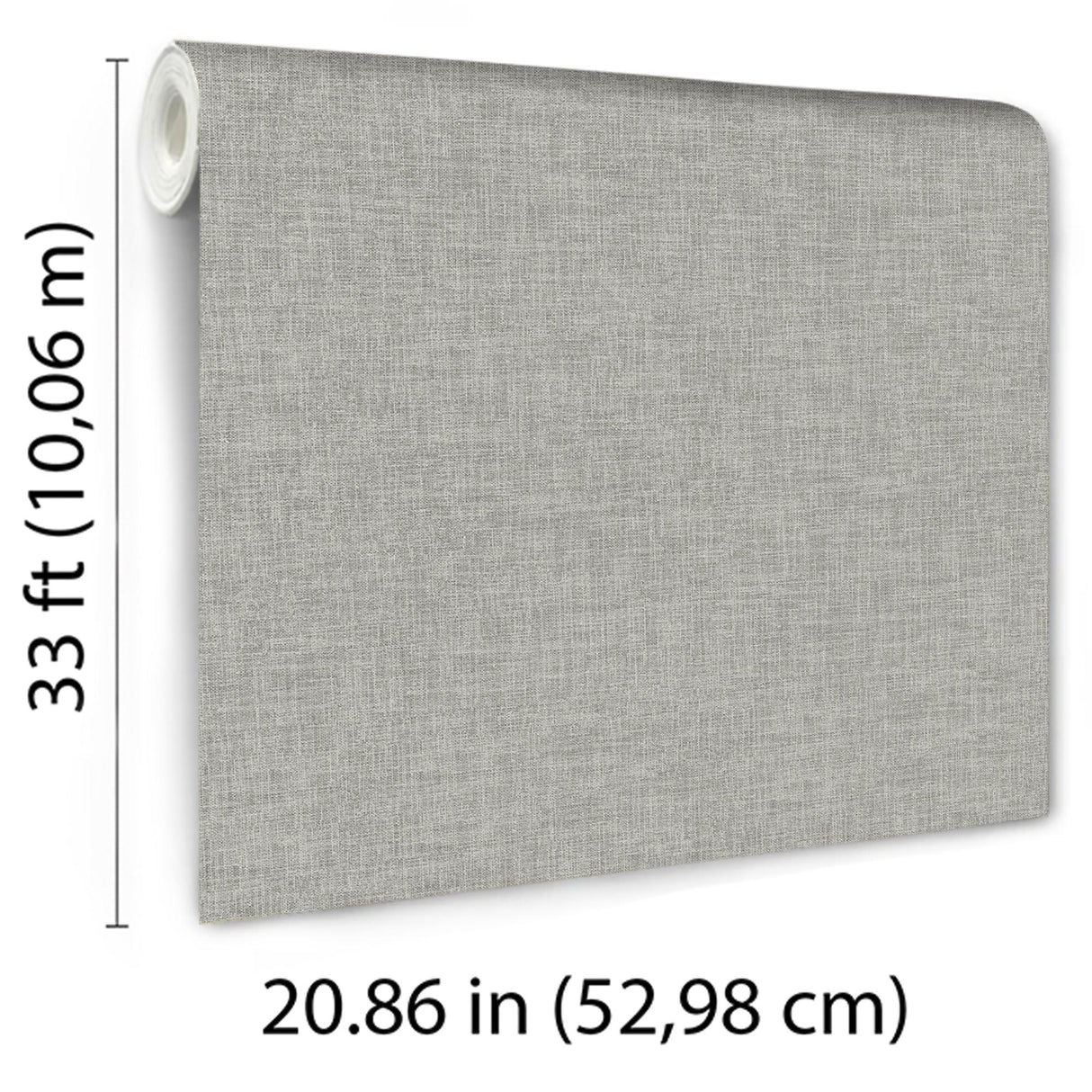 Veer Decor Antibes Linen Weave Texture Grey Wallpaper