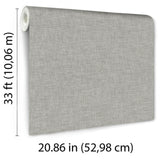 Veer Decor Antibes Linen Weave Texture Grey Wallpaper