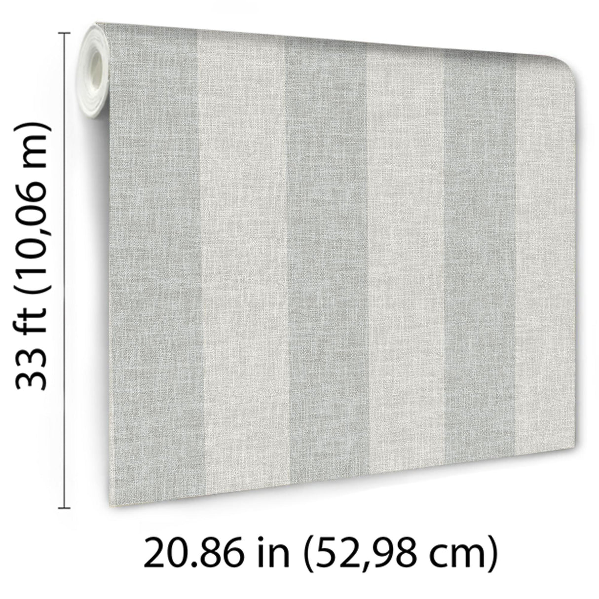 Veer Decor Antibes Linen Stripes Blue Wallpaper