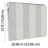 Veer Decor Antibes Linen Stripes Blue Wallpaper