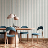 Veer Decor Antibes Linen Stripes Blue Wallpaper