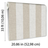 Veer Decor Antibes Linen Stripes Taupe Wallpaper
