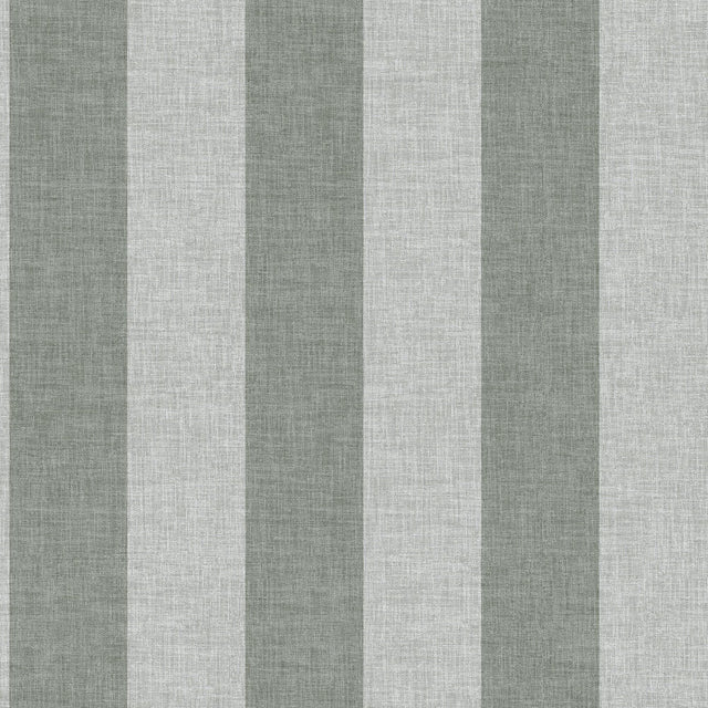 Veer Decor Antibes Linen Stripes Green Wallpaper