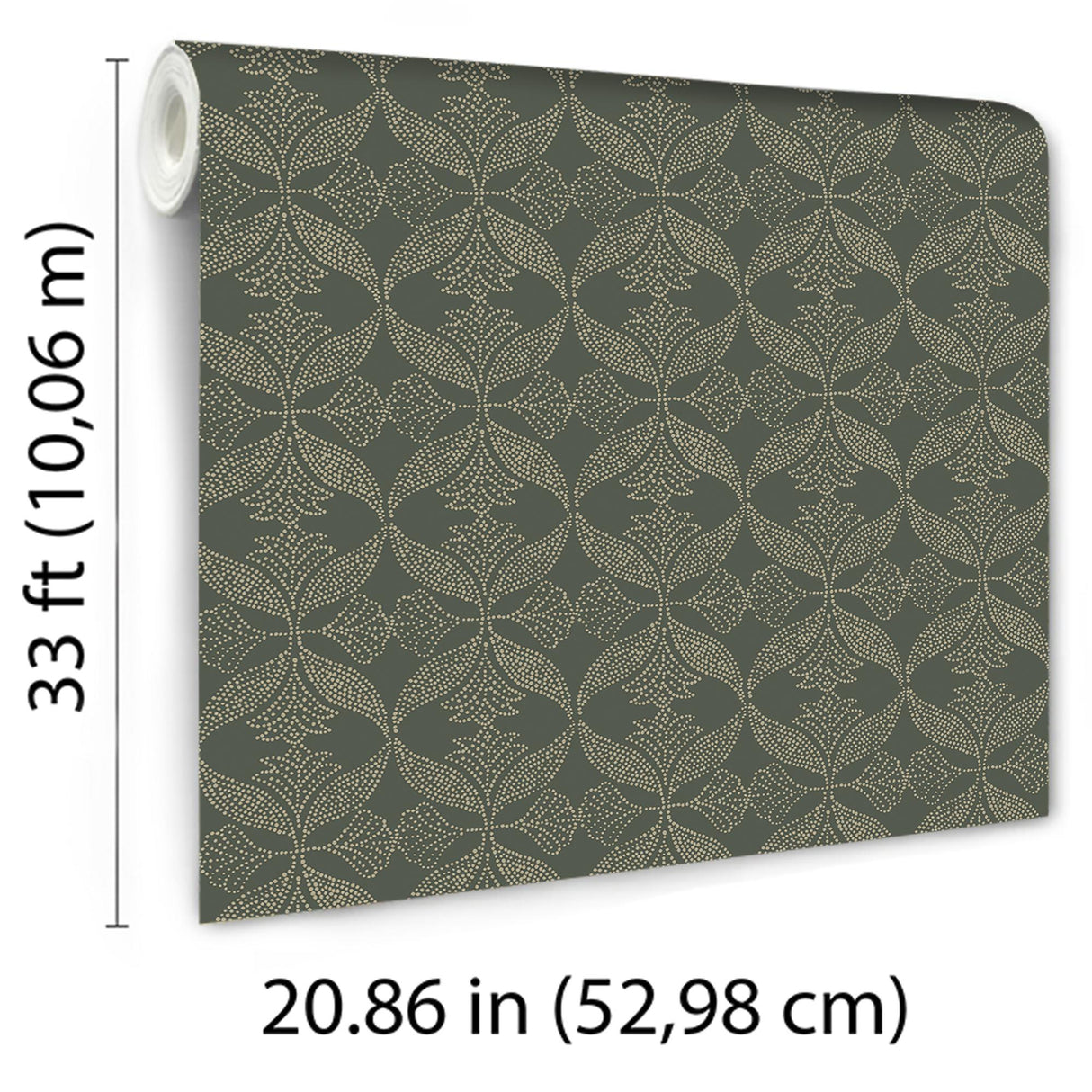 Veer Decor Ornament Green Wallpaper