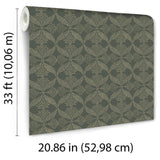 Veer Decor Ornament Green Wallpaper