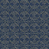 Veer Decor Ornament Navy Wallpaper