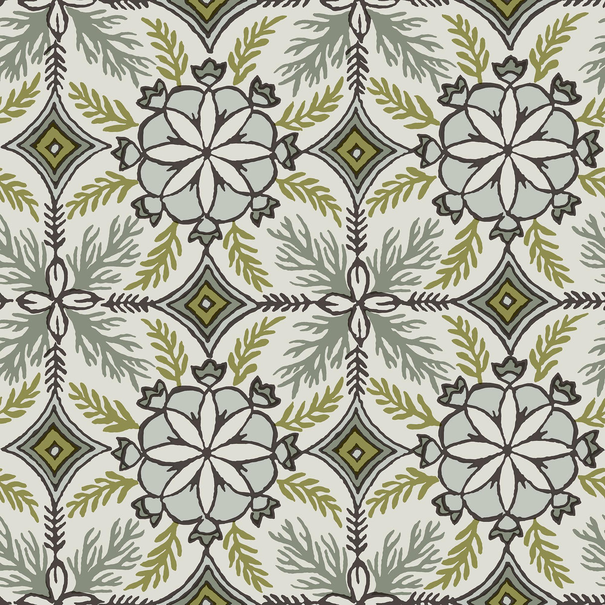 Veer Decor Morocco Green Wallpaper