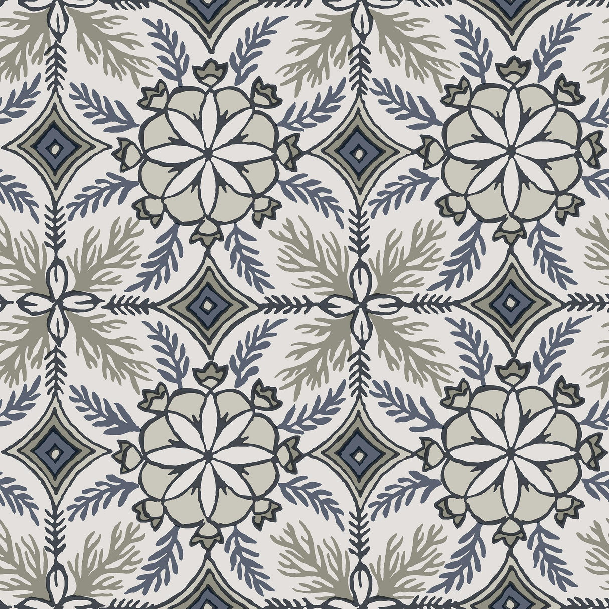 Veer Decor Morocco Blue Wallpaper