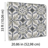 Veer Decor Morocco Blue Wallpaper