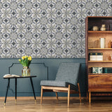 Veer Decor Morocco Blue Wallpaper