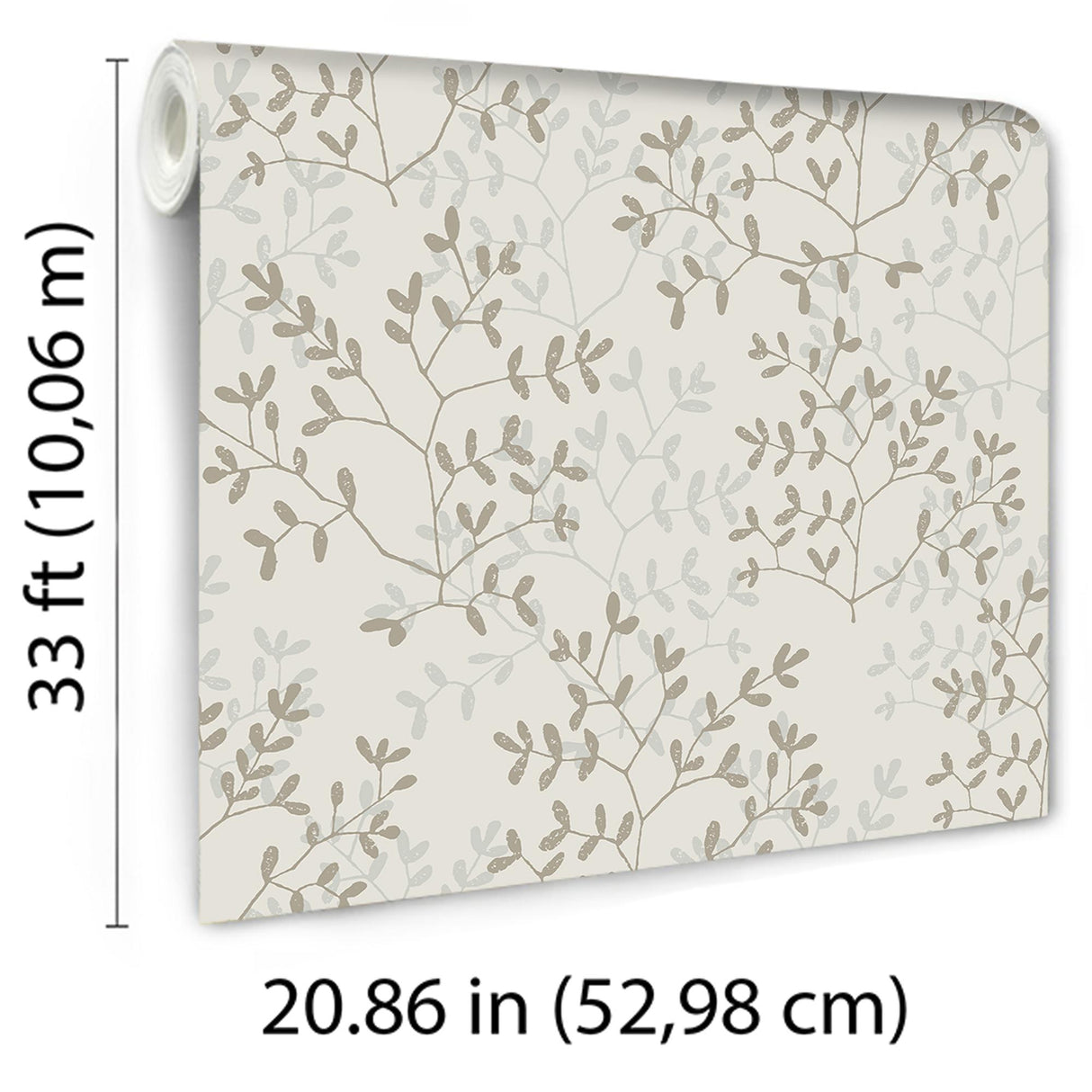 Veer Decor Antibes Branches Light Grey Wallpaper