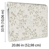 Veer Decor Antibes Branches Light Grey Wallpaper