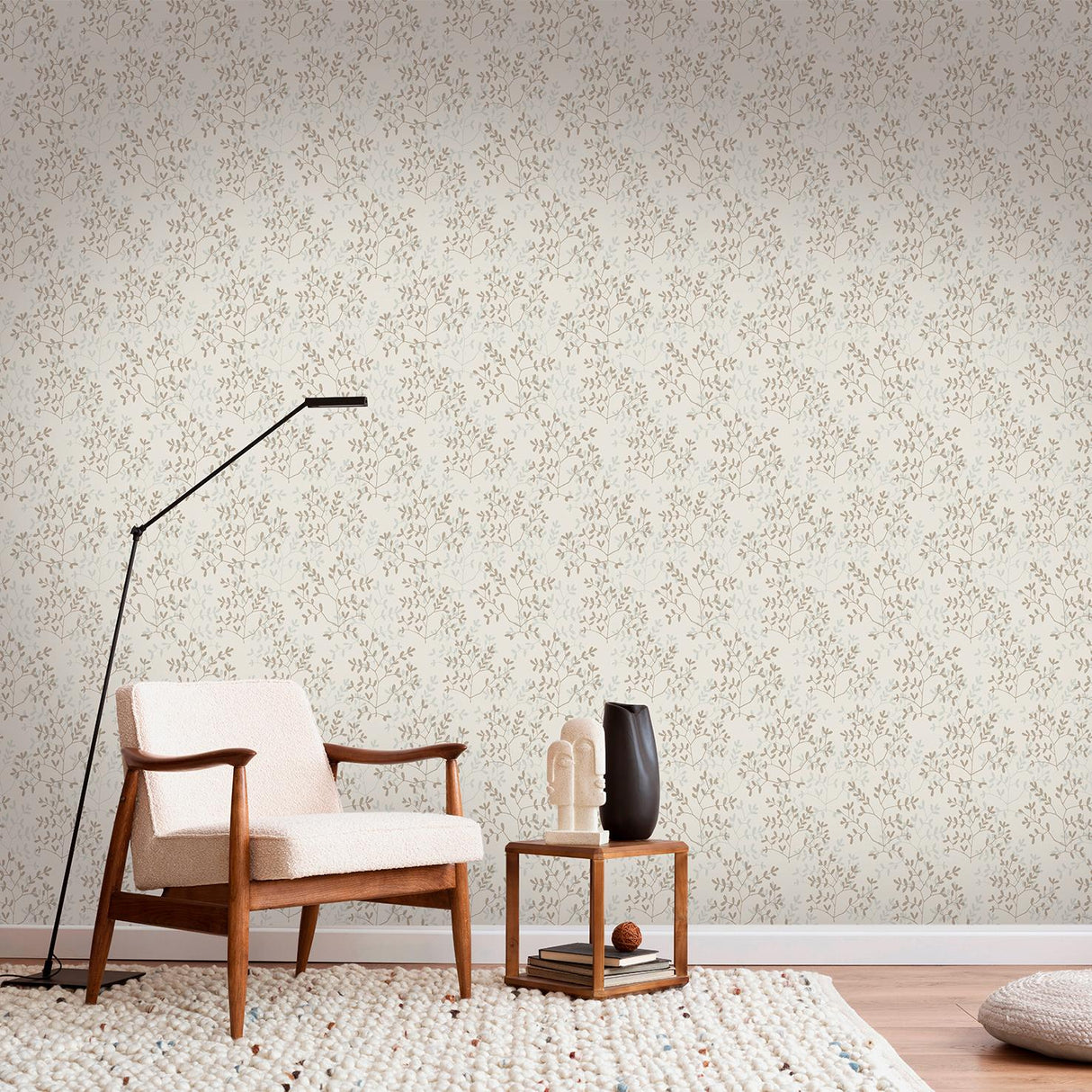 Veer Decor Antibes Branches Light Grey Wallpaper