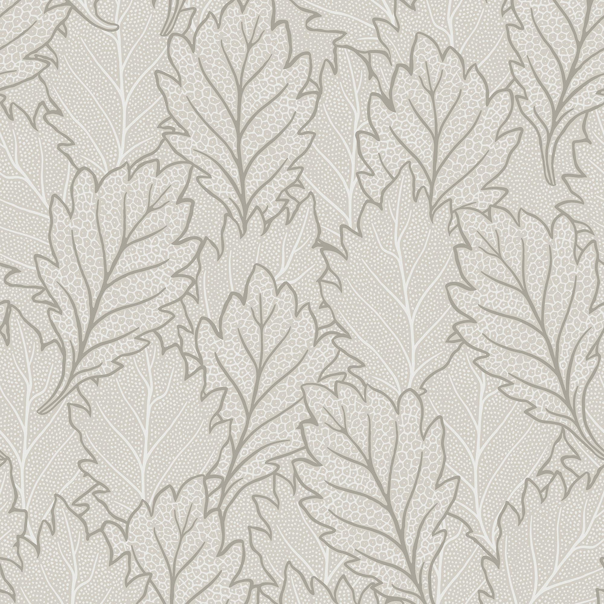 Veer Decor Quercus Leaves Beige Wallpaper