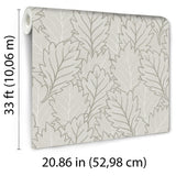 Veer Decor Quercus Leaves Beige Wallpaper