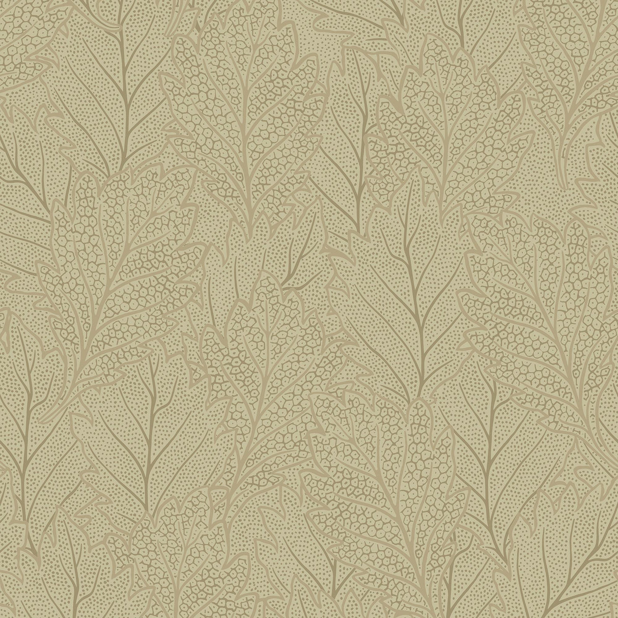 Veer Decor Quercus Leaves Green Wallpaper