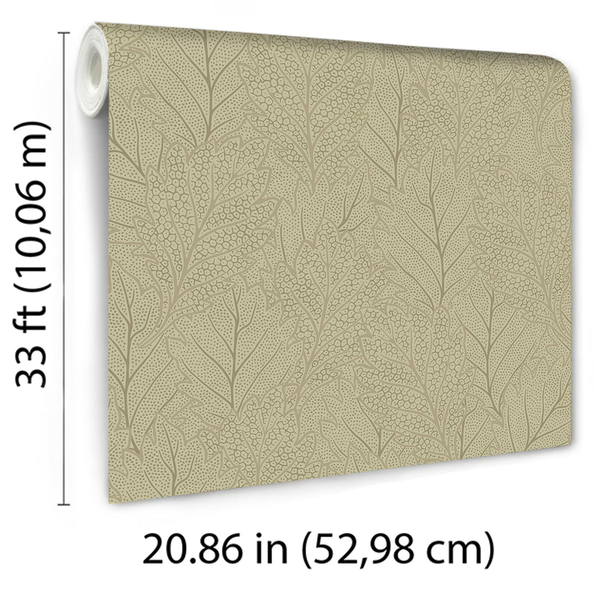 Veer Decor Quercus Leaves Green Wallpaper