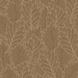 Veer Decor Quercus Leaves Brown Wallpaper