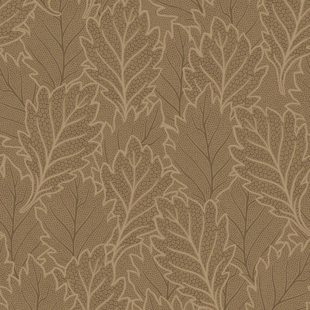 Veer Decor Quercus Leaves Brown Wallpaper