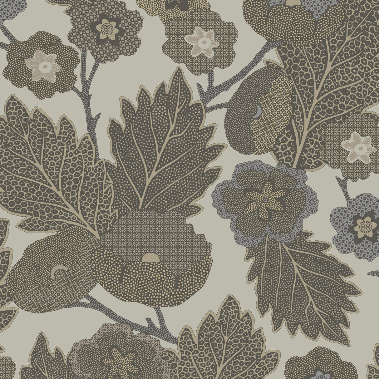Veer Decor Antibes Flora Grey Wallpaper