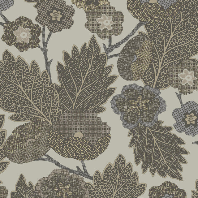 Veer Decor Antibes Flora Grey Wallpaper