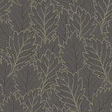 Veer Decor Quercus Leaves Grey Wallpaper
