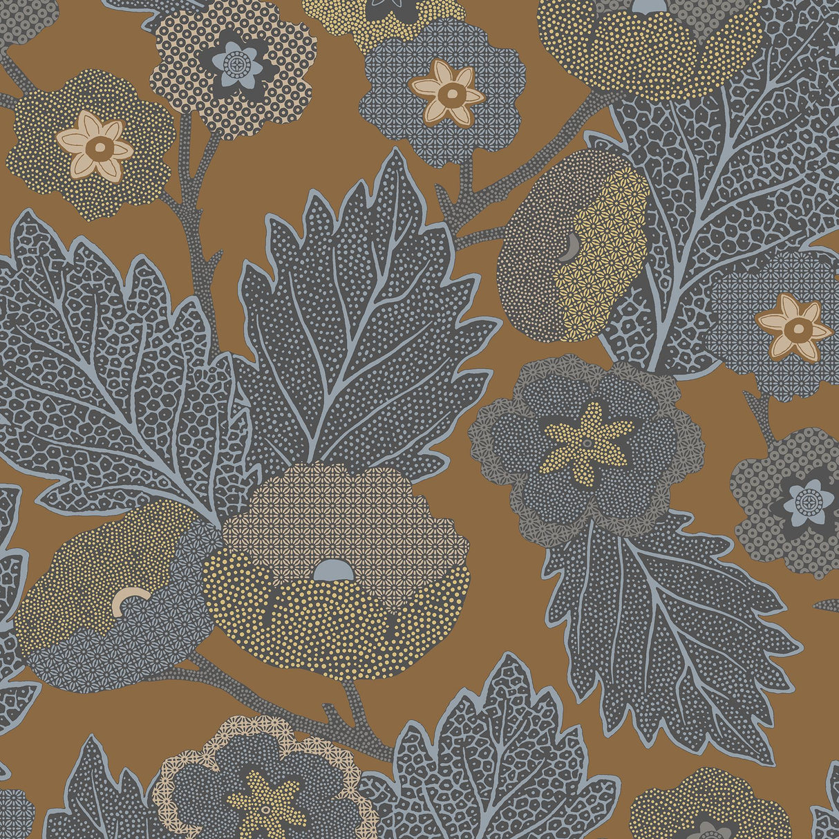 Veer Decor Antibes Flora Brown Wallpaper