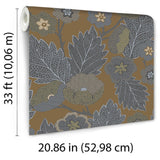 Veer Decor Antibes Flora Brown Wallpaper