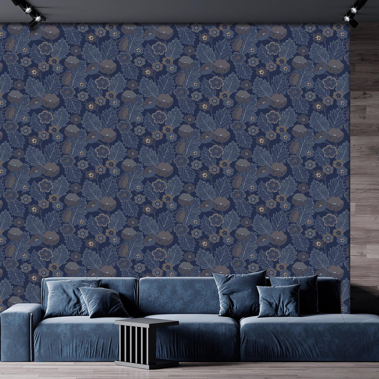 Veer Decor Antibes Flora Navy Wallpaper