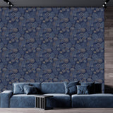 Veer Decor Antibes Flora Navy Wallpaper