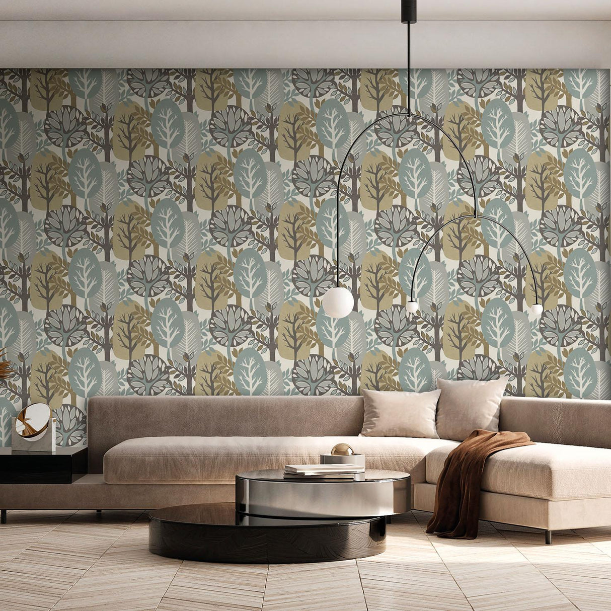 Veer Decor Antibes Nature Forest Taupe Wallpaper