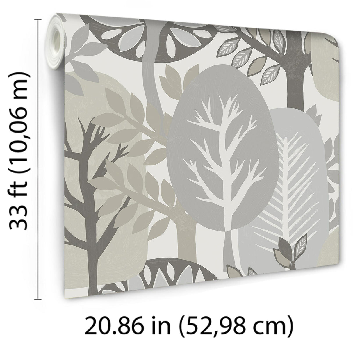 Veer Decor Antibes Nature Forest Grey Wallpaper