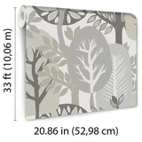 Veer Decor Antibes Nature Forest Grey Wallpaper