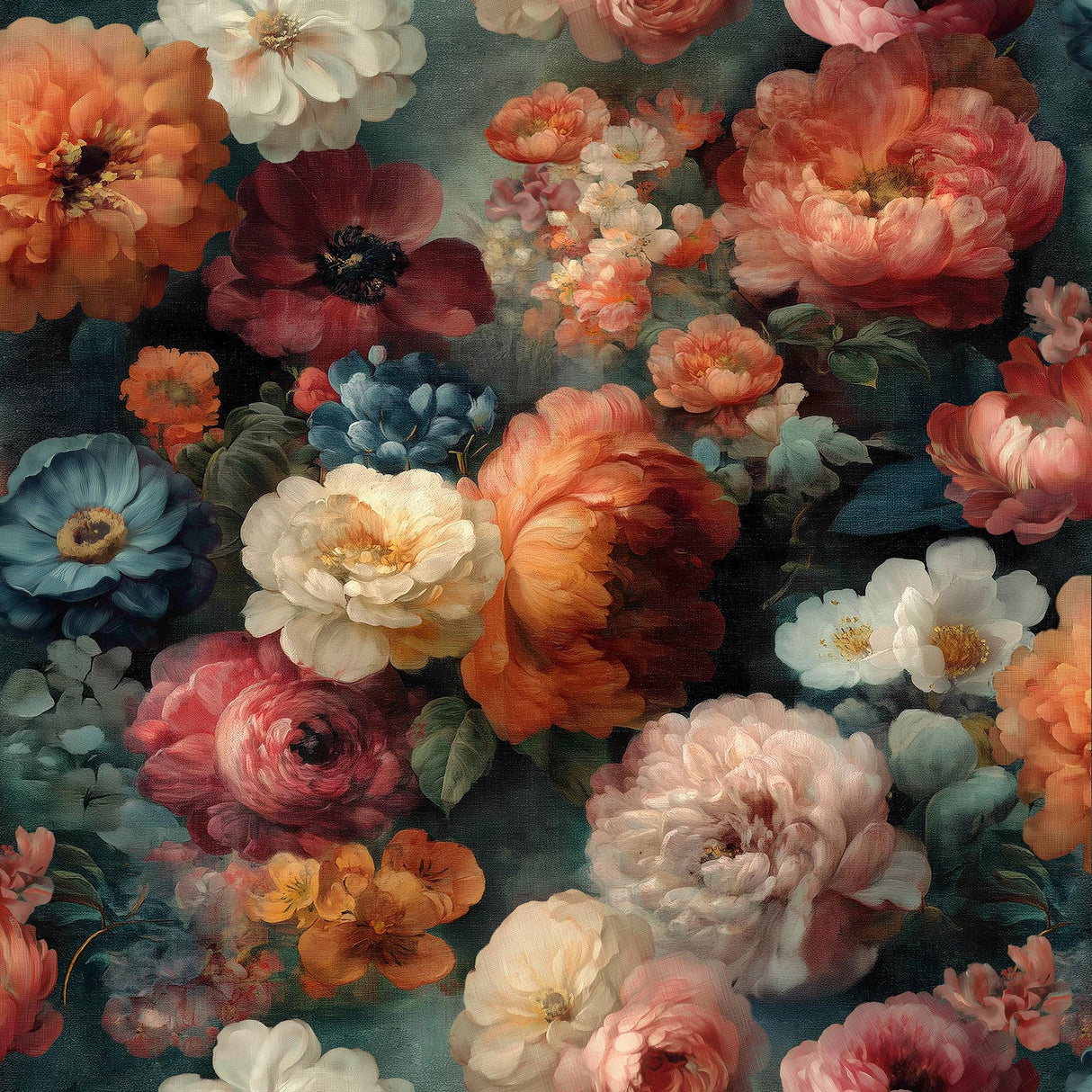 Veer Decor Moody Floral Jewel Tones Peel & Stick Wallpaper